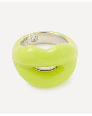 Solange Azagury-Partridge Sterling Neon Hotlips Ring - Yellow