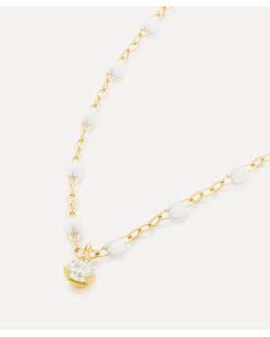 Gigi Clozeau 18Ct Classic Gigi Supreme Diamond And Resin Bead Necklace - White