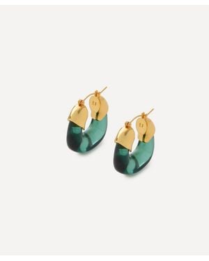 Lizzie Fortunato Plated Mini Organic Hoop Earrings - White