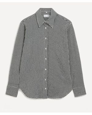 Hunza G Seersucker Shirt - Grey
