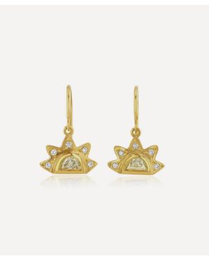 Brooke Gregson 18Ct Diamond Sun Beam Drop Earrings - Metallic