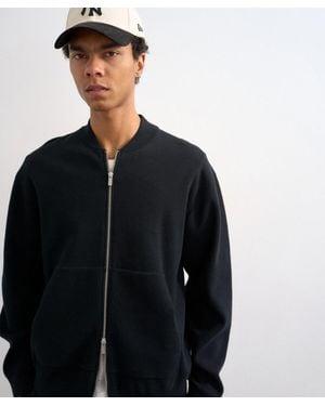 TOPMAN Premium Zip-Through Cardigan - Black