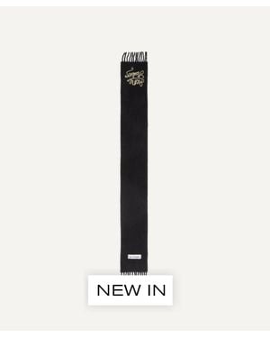 Acne Studios Logo Wool Scarf - White