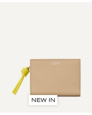 Loewe Knot Compact Wallet - Natural