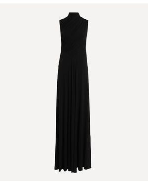 Alberta Ferretti Ruched Maxi Dress - Blue