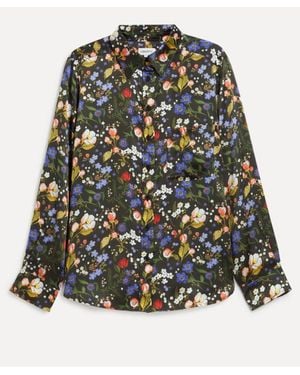 Liberty Silk Jacquard Relaxed Shirt - Multicolor