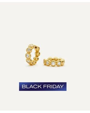 Missoma 18Ct-Plated Vermeil Small Tennis Hoop Earrings - Blue