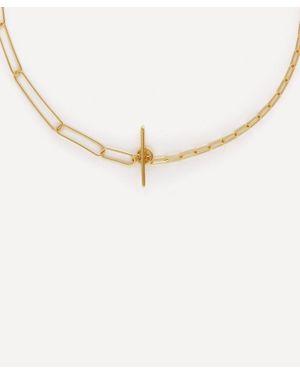Otiumberg 9Ct-Plated Vermeil Two Chain Paperclip Necklace - Natural