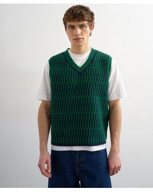 TOPMAN Heavy Knit Vest Top - Green