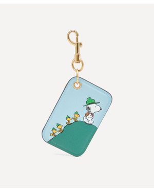 Anya Hindmarch X Peanuts Snoopy Leather Key Charm - Blue