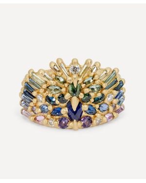 Polly Wales 18Ct And Uber Half Shield Ring - Metallic