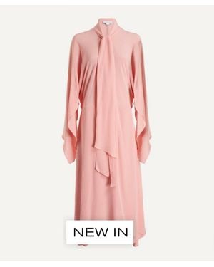 Stella McCartney Tie-Neck Silk Dress - Pink