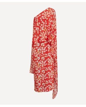 BERNADETTE Nick Off-The-Shoulder Dress - Red