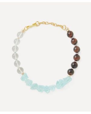 Lizzie Fortunato Plated Glacier Bay Bead Necklace - Blue