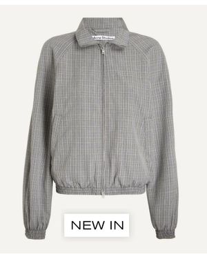 Acne Studios Technical Check Jacket - Gray