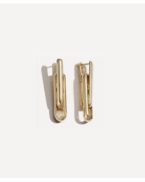 Lucy Delius 14Ct Stirrup Drop Earrings - White