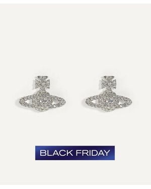 Vivienne Westwood Tone Grace Bas Relief Stud Earrings - White