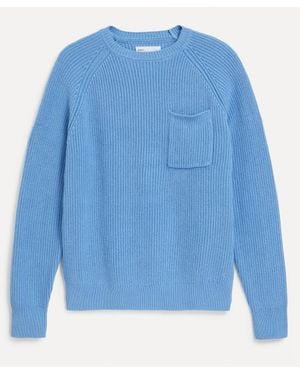 Adsum Pocket Crew-Neck Jumper - Blue