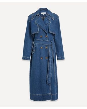 ALIGNE Jamison Denim Trench Coat - Blue