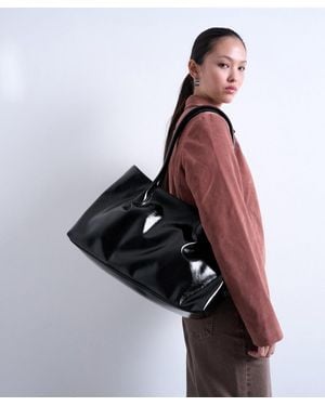 TOPSHOP Toby Tubler Handle Tote Bag - Black