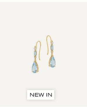 Suzanne Kalan 14Ct Pear Topaz Dangle Drop Earrings - Natural