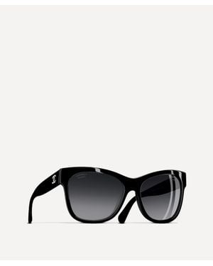 CHANEL Square Sunglasses - Black