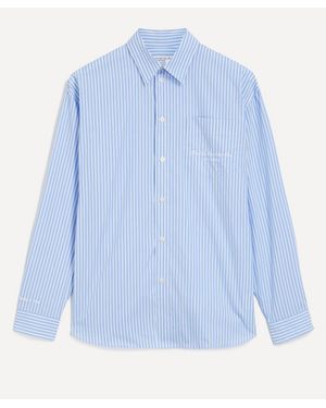 Sporty & Rich Eden Script Oversized Shirt - Blue