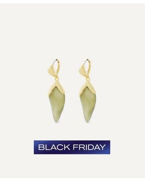 Alexis 14Ct-Plated Luminous Lucite Petal Drop Earrings - White