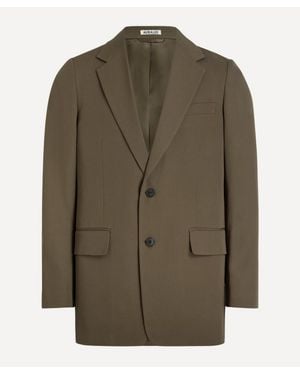 AURALEE Light Wool Max Gabardine Jacket - Green