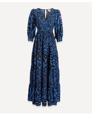 Scamp & Dude And Zebra Print Tiered Maxi-Dress - Blue