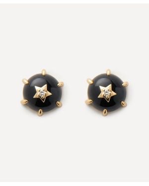 Andrea Fohrman 14Ct Mini Cosmo Onyx Stud Earrings - Black
