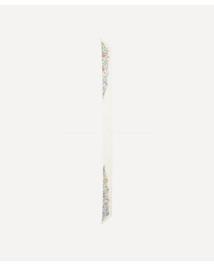 Liberty Rachel 8X160 Skinny Silk Scarf - White