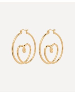 Anna + Nina X Liberty-Plated Head Over Heels Hoop Earrings - Metallic