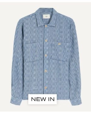 Folk Patch Overshirt - Blue