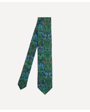 Liberty Peacock Manor Silk Tie - Green