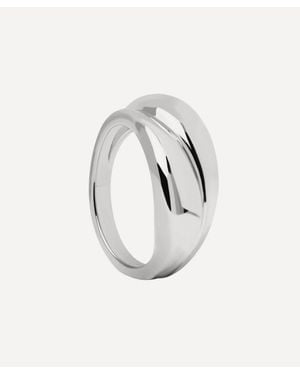 Pdpaola Rhodium-Plated Desire Ring - White