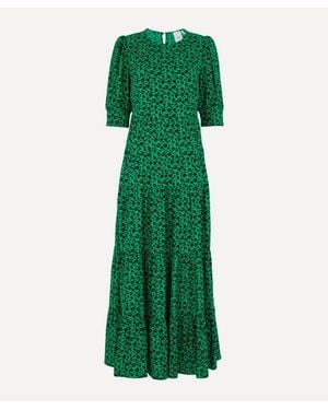 Scamp & Dude Leopard Print Maxi-Dress - Green