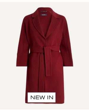 Max Mara Arona Short Double-Faced Wool Coat - Red