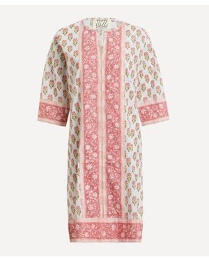SZ Blockprints Long Kurta Dress - Pink