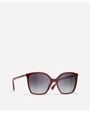 CHANEL Square Sunglasses - Red