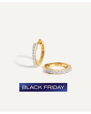 Missoma 18Ct-Plated Vermeil Classic Pave Huggie Hoop Earrings18Ct-Plated Vermeil Classic Pave Huggie Hoop Earrings - Blue