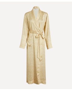 Liberty Nouveau Ianthe Silk-Satin Robe - Natural