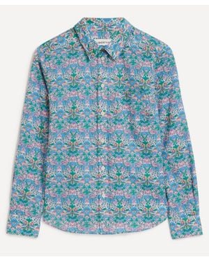 Liberty Tana Lawn Cotton Fitted Shirt - Blue