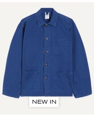 Nudie Jeans Buddy Herringbone Chore Jacket - Blue