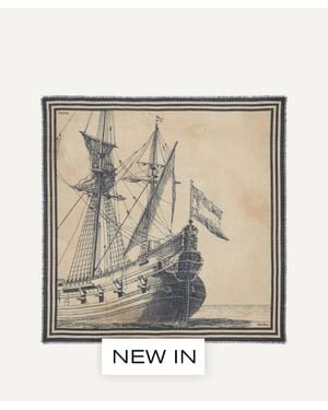 Max Mara Wool And Silk Printed Scarf - Natural