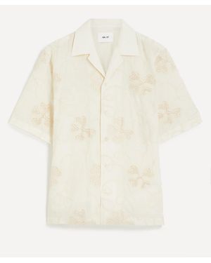 NN07 Ben Short-Sleeve Embroidery Shirt - White