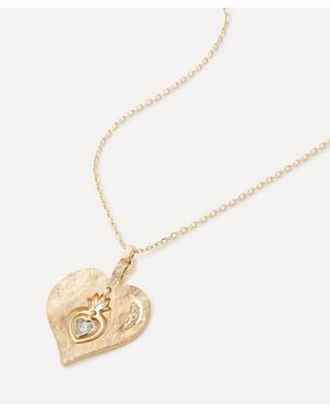 Celine Daoust 14Ct Twin Flame Dangling Heart Moonstone Pendant Necklace - Natural