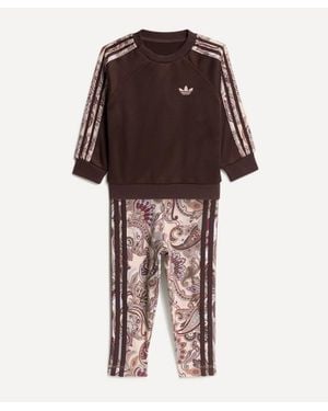 adidas X Liberty Infants Oversize Crew And Tight Leggings Set - Brown