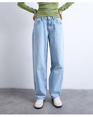 TOPSHOP Lowrie Low-Rise Baggy Jeans - Blue