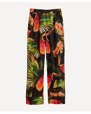 FARM Rio Women's Green Painted Toucans Pants - Multicolor